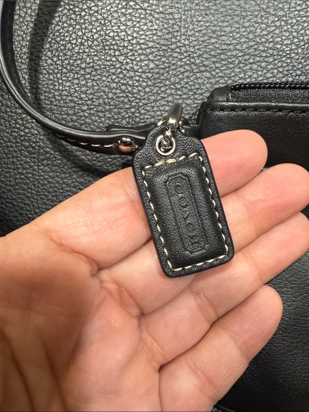 Coach Black Leather Wristlet Clutch with Tag - Picture 5 of 6